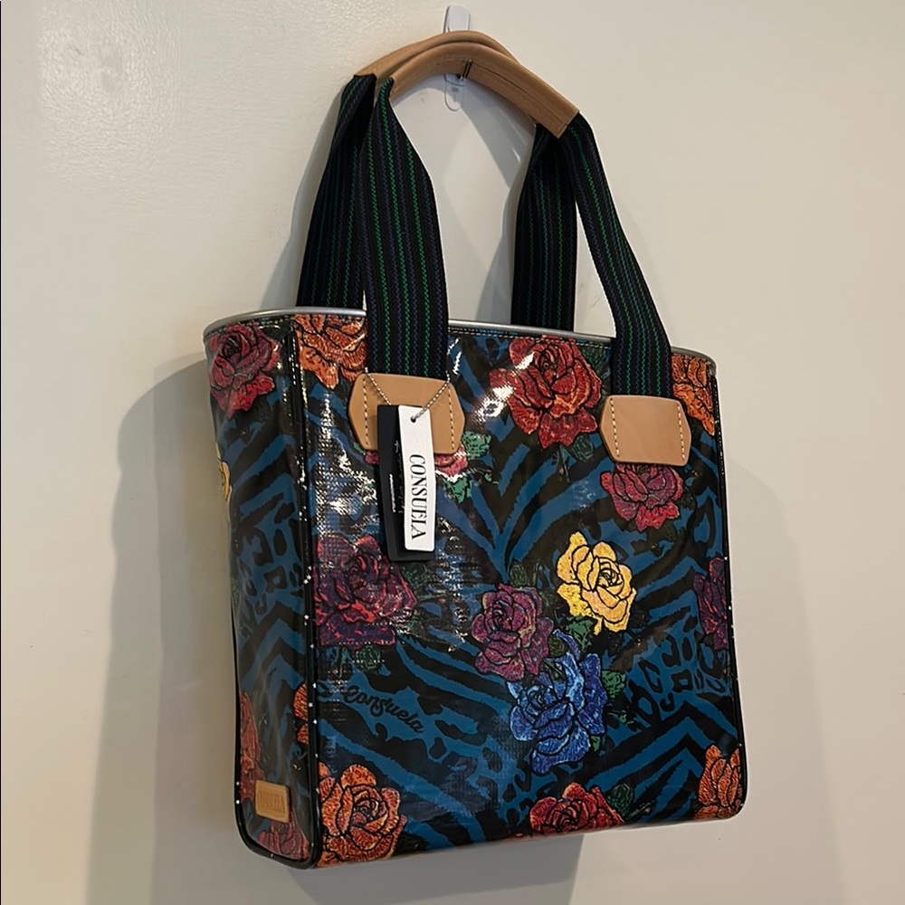 Consuela Floral Multi-Color Patent Tote NWT